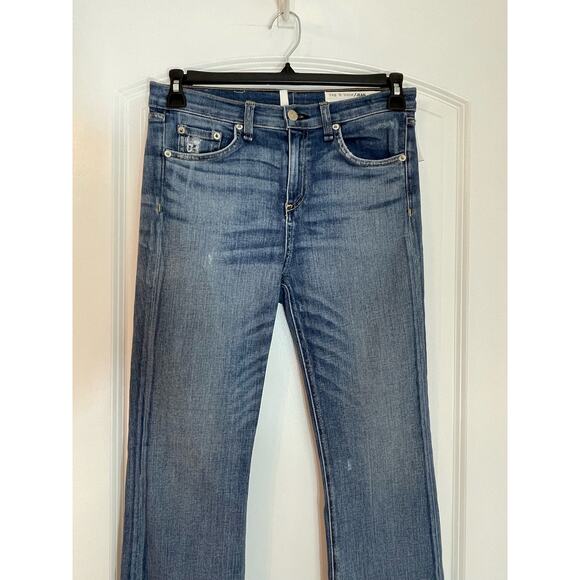 DL1961 Jeans Size 29 High Rise Boho Festival Hippie Ankle Cropped Raw Hem - Picture 2 of 8